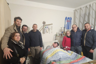Il direttivo della Dorando Pietri, Franca Giannoccaro, Mattia e i suoi genitori